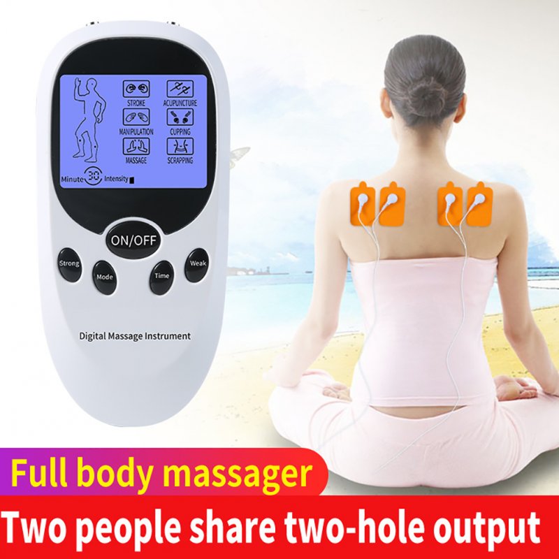 Double Output DC Cervical Vertebra Massager Instrument Electric Neck Shoulder Massager Mini Multifunctional Massage Instrument opp bag