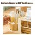 Double Rotating Desk Organizer With 3 Drawer  2 Rotating Pen Holders  1 Top Storage Box  Large Capacity Pencil Holder Cosmetic Display Case  For Home  School ye