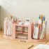 Double Rotating Desk Organizer With 3 Drawer  2 Rotating Pen Holders  1 Top Storage Box  Large Capacity Pencil Holder Cosmetic Display Case  For Home  School pi