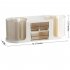 Double Rotating Desk Organizer With 3 Drawer  2 Rotating Pen Holders  1 Top Storage Box  Large Capacity Pencil Holder Cosmetic Display Case  For Home  School bl