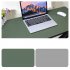 Double Sided Desk Mousepad Extended Waterproof Microfiber Gaming Keyboard Mouse Pad for Office Home School Army Green   Light Gray Size  30x25