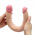 Double Sided Ended Headed Dildo Penetration Dildo for Lesbians Sex Toy Flesh color