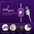 Double Vibrator G Spot Vibrator USB Charging Clitoral Massager Nipple Vibrator Pleasure Stimulator Sex Toy For Adult Couples Women Purple