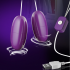Double Vibrator G Spot Vibrator USB Charging Clitoral Massager Nipple Vibrator Pleasure Stimulator Sex Toy For Adult Couples Women Purple