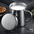 Double Wall 304 Stainless Steel Coffee Mug With Lid Portable Cup Travel Tumbler Office Water Mugs extra large