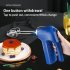 Double head Egg Beater Usb Charging 3 speed Adjustable Kitchen Baking Mixer Food Blender Blue