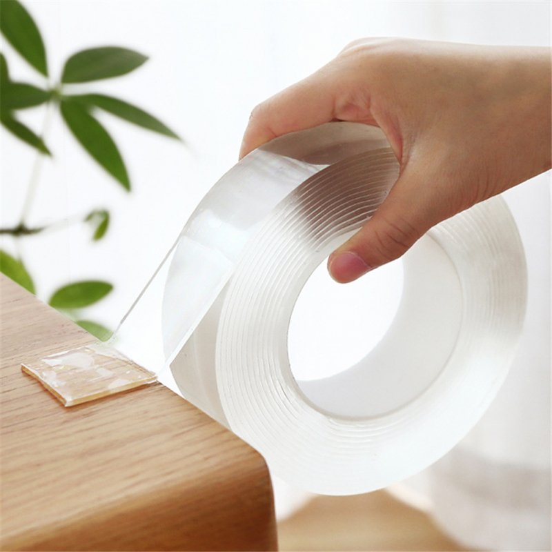 Double-sided  Adhesive Nano-suction Film Non-marking Magic Tape Waterproof High-temperature Thickness 1mm*width 3cm*length 1m