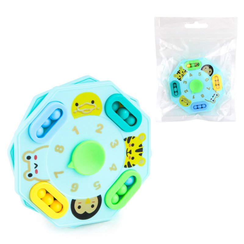 Double-sided  Rotating  Magic  Bean  Ball  Plate  Toys Rotating Stress Reliever Puzzle Educational Toy Octagonal fingertip spinning top