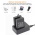 Double slot Battery Charger for GoPro fusion Sport DV Camera with USB Cable