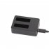 Double slot Battery Charger for GoPro fusion Sport DV Camera with USB Cable