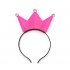 Dragonpad 1Pcs Light Up Crown Headband HairBand LED Flash Dressup For Club Bar Party Xmas Gift  Pink 