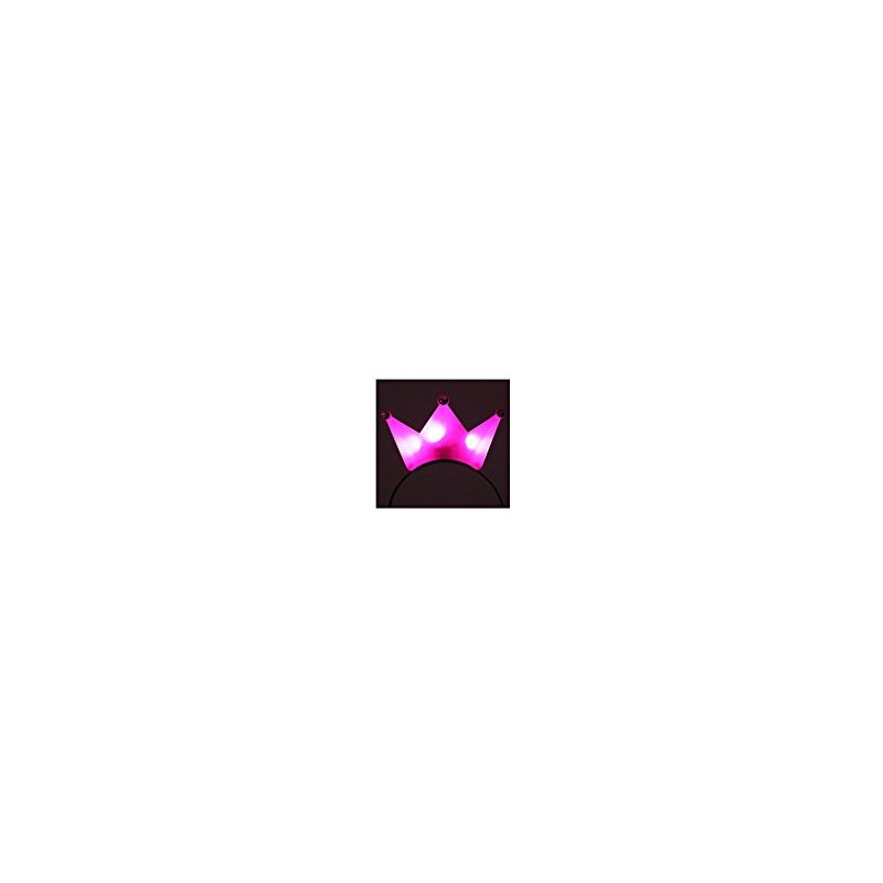 Dragonpad 1Pcs Light-Up Crown Headband HairBand LED Flash Dressup For Club Bar Party Xmas Gift (Pink)
