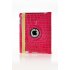 Dragonpad   360 Degrees Rotating Stand Pu Leather Case for Ipad 3  Pink Crocodile Color 