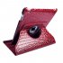 Dragonpad   360 Degrees Rotating Stand Pu Leather Case for Ipad 3  Red Luxury Crocodile Pattern 