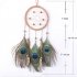 Dream Catcher Circular Net With Peacock Feathers Wall Hanging Car Hanging Decor Gift