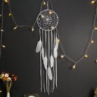 Dreamcatcher Moon Round Star Handmade Wall Ornament Girls Room Decoration Feather Dream Catcher round