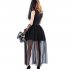 Dress Queen Black Queen Witch Costume Vampire Devil Halloween Party Dress Cosplay Outfit black L