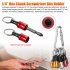 Drill Bit Holder 1 4 Inch Hex Shank Keychain Extension Bar For Most Electric Hand held Screwdrivers Drill Bits  12 Pieces  12pcs