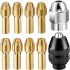 Drill Chuck Collet Set  Rotary Tool Accessories  1 32 Inch To 1 8 Inch Replacement 4486 Drill Keyless Bit With Built in Spring  4485 Nut  4486 Chuck  8 Copper C