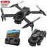 Drone HD Dual Camera H9 Brushless 360 Degree Obstacle Avoidance Wifi Foldable Quadcopter RC Drone Black 4k 1 Battery