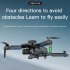 Drone HD Dual Camera H9 Brushless 360 Degree Obstacle Avoidance Wifi Foldable Quadcopter RC Drone Black 4k 3 Batteries
