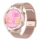 Dt89 Color Screen Smart Watch Information Push Female Cycle Reminder Bluetooth Sports Bracelet Gold Steel
