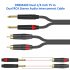Dual 6 35 To Dual RCA Cable Audio Signal Balance Lines Large Mixer Wire For Microphones Power Amplifiers Mixers 2 meters