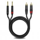 Dual 6.35 To Dual RCA Cable Audio Signal Balance Lines Large Mixer Wire For Microphones Power Amplifiers Mixers 1 meter