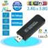 Dual Band 1200Mbps USB WiFi Dongle Wireless LAN Adapter 802 11ac a b g n Laptop Black