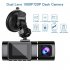 Dual Camera Car Dash Cam Full Hd 1080p Video Recorder Front Interior Cabin Cameras Night Vision Car Dvr Black
