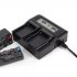 Dual Channel Digital Camera Battery Charger with LCD Display for NP F770 F750 F550 F960 European Plug