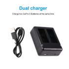 Dual Charger Portable Camera Accessories for GoPro 9 Sports Camera black