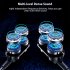 Dual Drivers Wired Headset Quad core Dynamic Hi fi Headphones Super Base Line Control With Mic Speaker Compatible For Huawei Xiaomi black