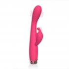 Dual G-spot Vibrator Clitoral Stimulator Waterproof Female Masturbation Dildos Massage Tool Rechargeable Rose red