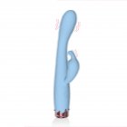 Dual G-spot Vibrator Clitoral Stimulator Waterproof Female Masturbation Dildos Massage Tool Rechargeable blue