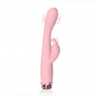 Dual G-spot Vibrator Clitoral Stimulator Waterproof Female Masturbation Dildos Massage Tool Rechargeable Pink