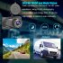 Dual Lens Car DVR Dash Cam 4 inch Ips 1080p Hd Display Front And Rear Dual Driving Recorder Loop Recording Camcorder button version