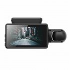 Dual Lens Car Video Recorder Hd 1080p Dash Cam 3 0 Inch Ips Camera Night Vision G Sensor Loop Recording Dvr Recorder   32GB card