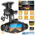 Dual Lens Dash Cam With Mounting Bracket Car Dvr Camera Recorder G sensor Front   Rear Video 1080p Driving Recorder