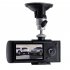 Dual Lens Dashcam R300 High Definition GPS Track R300 Dual Recording Car Recorder black