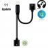 Dual Lightning Adapter 2 in 1 Lightning Audio Headphone Splitter and Charging Cable for iPhone 7 7 Plus Black