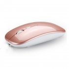 Dual Mode Bluetooth 4.0 + 2.4G Wireless Mute Computer Mouse for PC Laptop Rose gold