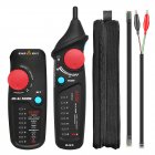 Dual Mode Network Cable Tracker Wire Toner RJ45 RJ11 Ethernet LAN Tracer Analyzer Detector Line Finder Black   red