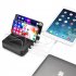 Dual PD QC3 0 4 Port USB 2 4A Desktop Multi Function Charging Station Dock Intelligent Smart Charger   UK  Plug