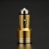 Dual Port USB Car Charger Adapter can charge two devices at once from your cars cigarette lighter and has a Safety hammer for emergencies