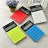 Dual Power Calculator of Large Buttons Portable Counting Machine School Office Supplies Lake Blue
