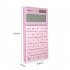Dual Power Calculator of Large Buttons Portable Counting Machine School Office Supplies Pink