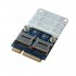 Dual SD TF to Mini PCI Express Memory Card Reader Adapter Converter Card for Laptop SD to Mini PCIe Adapter blue
