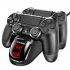Dual USB Controller Charger Charging Stand for PS4 Pro Slim Game Controller Joypad Joystick black