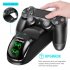 Dual USB Controller Charger Charging Stand for PS4 Pro Slim Game Controller Joypad Joystick black